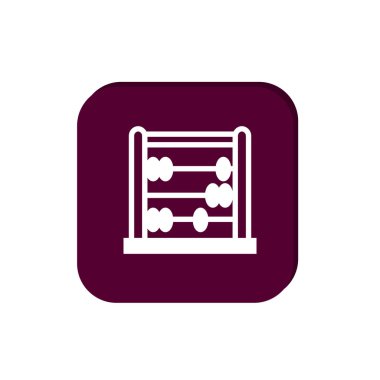 Abaküs hesaplama düz simgesi