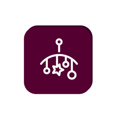 Bebek yatak atlıkarınca oyuncak yıldız ve topları, vektör çizim ile