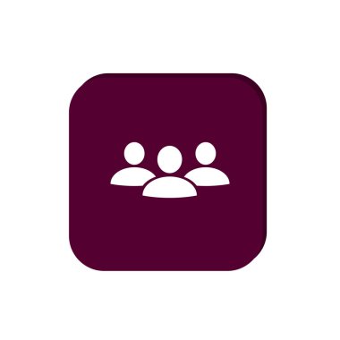 İnsanlar basit web simgesi, anahat vektör çizim grup