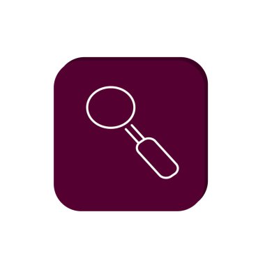 Büyüteç basit simgesini, vektör çizim