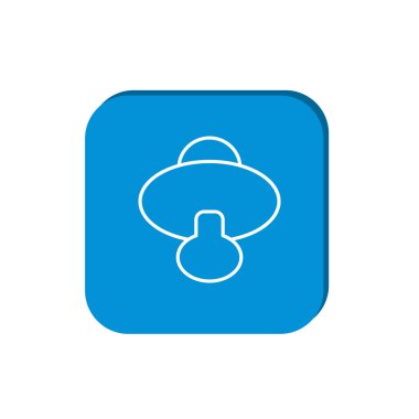 Basit emzik simgesi, anahat vektör çizim