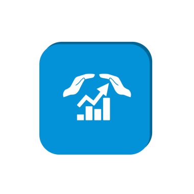 Yükselen grafik basit web simgesi