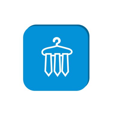 bağları askı düz simgesi, vektör, illüstrasyon