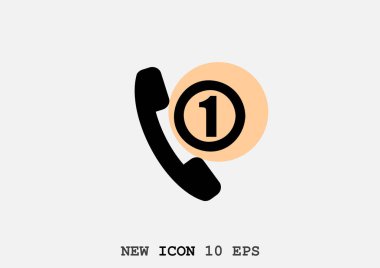 Telefon görüşmesi web simgesi, basit vektör çizim