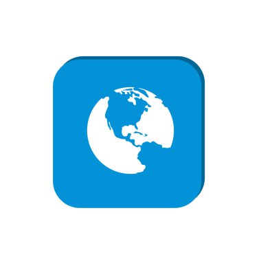 Basit web dünya küre simgesiyle