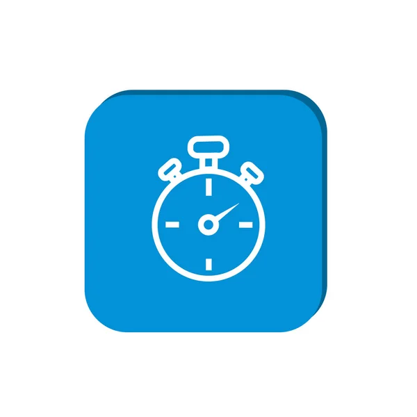 Simple Stopwatch Web Icon Outline Vector Illustration — Stock Vector