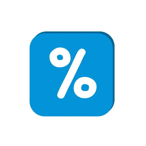 Percentage op web handpictogram — Stockvector