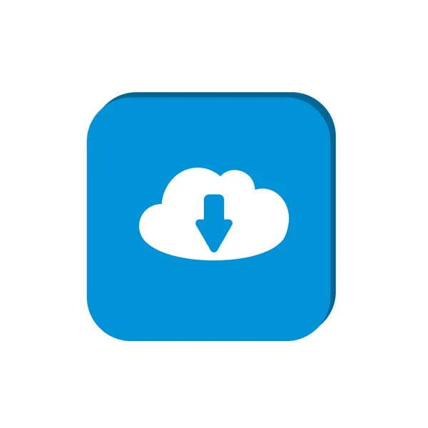 Ícone Download Arquivo Nuvem Ilustração Vetorial Contorno — Vetor de Stock
