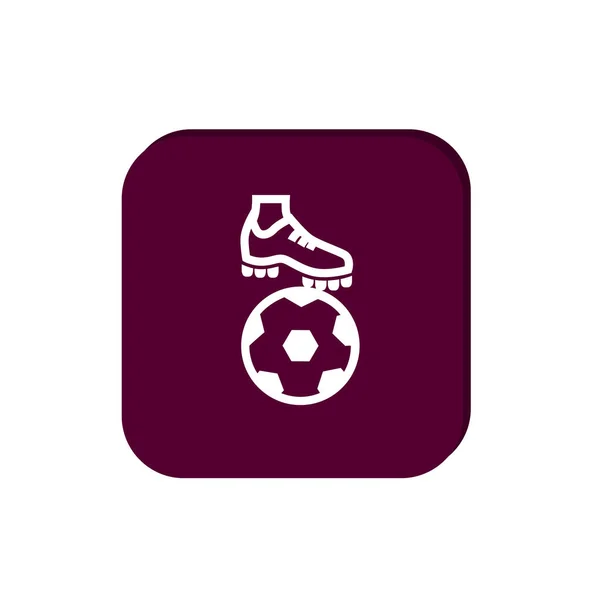 Chaussure de football avec ballon — Image vectorielle