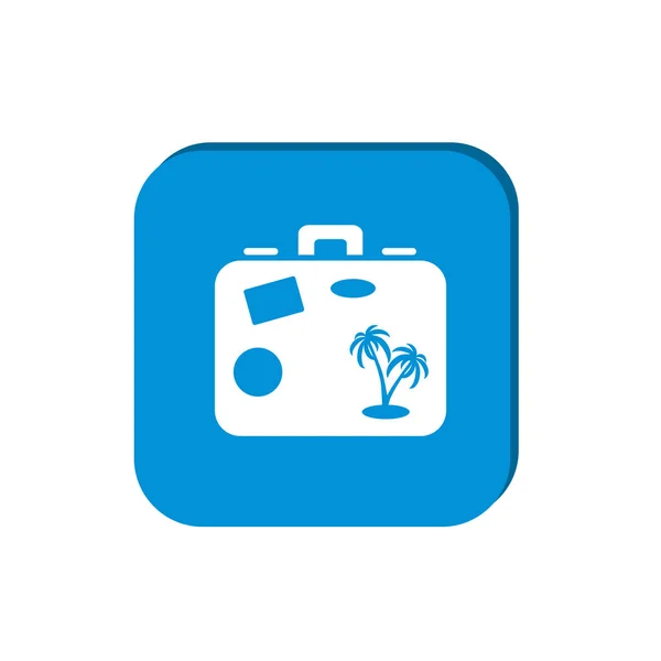 Bolsa Viaje Icono Plano Vector Ilustración — Vector de stock