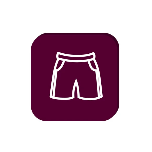 Icono de pantalones cortos simples — Vector de stock