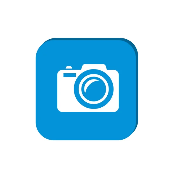 Vector Illustration Photo Camera Lens Icon — Stock Vector