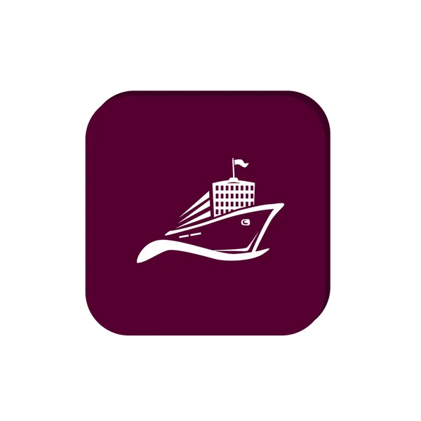 Voering schip pictogram — Stockvector