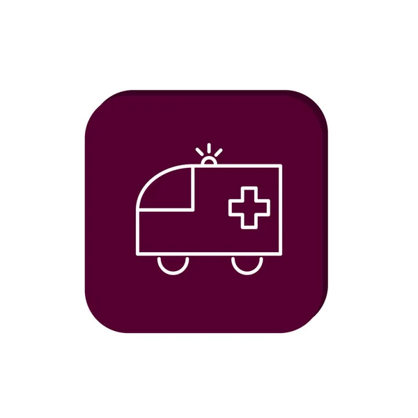 Ambulance car web icon, simple vector illustration — Stock Vector
