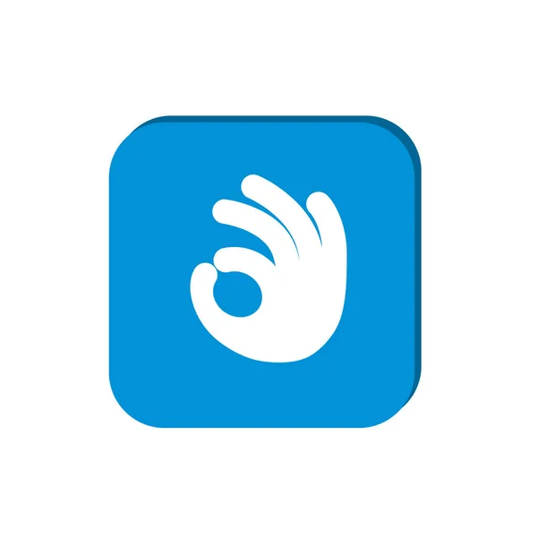 Ok gesto icono web — Vector de stock