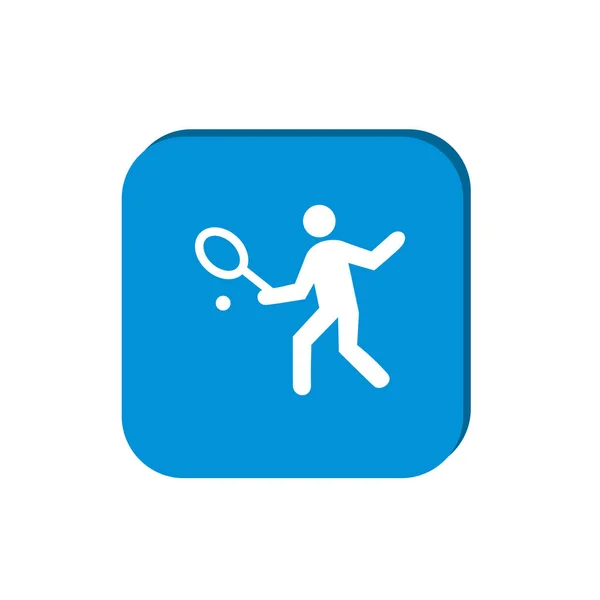 Silhueta Jogador Tênis Ilustração Vetorial —  Vetores de Stock
