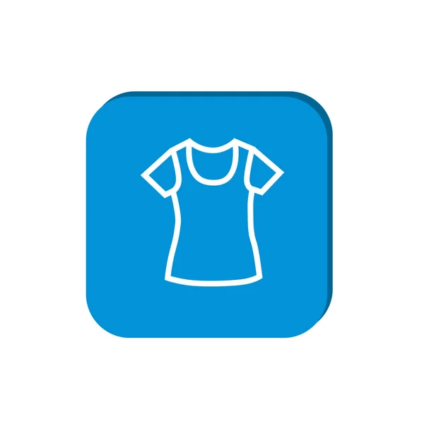 Shirt Web Icon Clothes Commerce Vector Illustration — Stock Vector