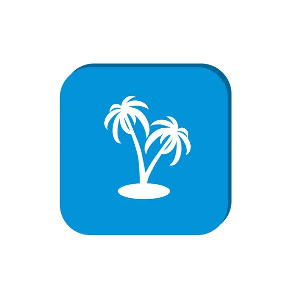 Palm bomen web pictogram. — Stockvector
