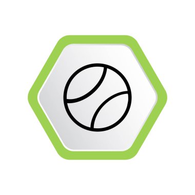 Tenis topu grafik vektör çizim