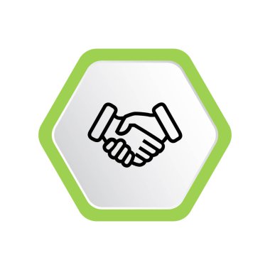 en az grafik Web simge illüstrasyon insanlar el sıkışması vektör 