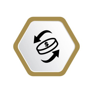 oklarla para sikke vektör çizim 