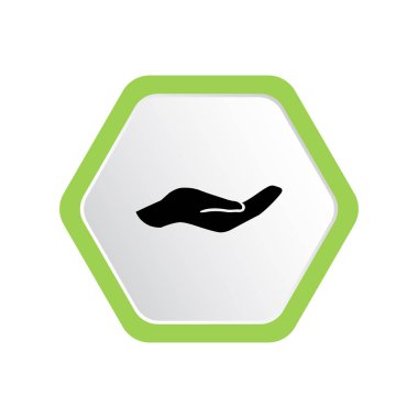 minimal grafik Web simgesi, insan el yalvarıyor vektör illüstrasyon 