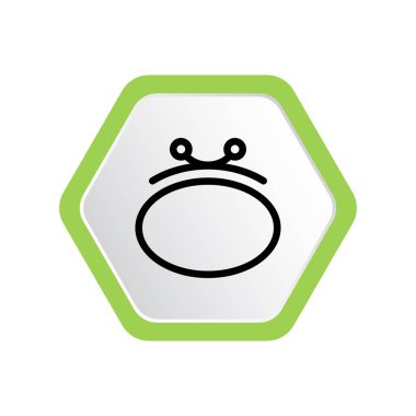 minimal grafik Web simgesi, Vintage kadın para cüzdan vektör illüstrasyon 