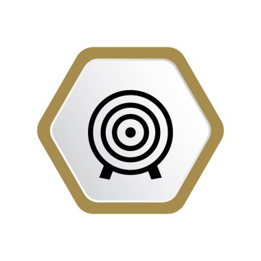 minimal grafik Web simgesi, Dart tahtası vektör Illustration 