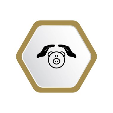 vektör Illustration insan elleri domuzcuk bakım alarak