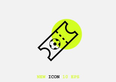 Futbol, futbol bilet grafik vektör çizim 
