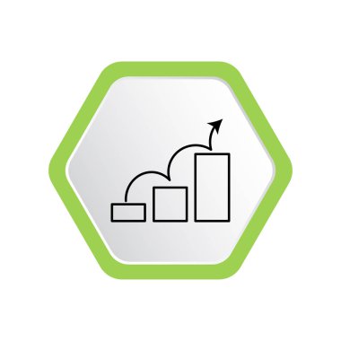 büyüyen grafik vektör illüstrasyon iş ok