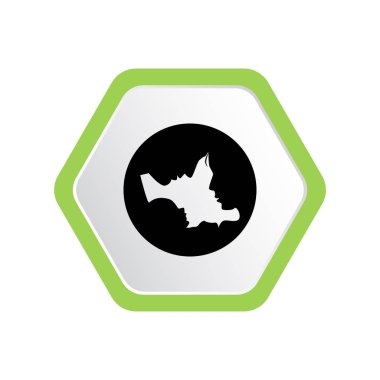 minimal grafik Web simgesi, Aile vektör Illustration, anne baba ve yenidoğan bebek 