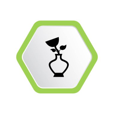 vektör çizim çiçek vazo 