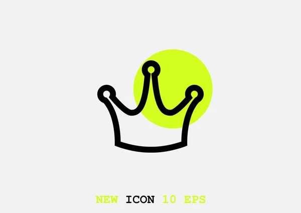 Icono Web Gráfico Mínimo Ilustración Vectorial Corona Princesa — Vector de stock