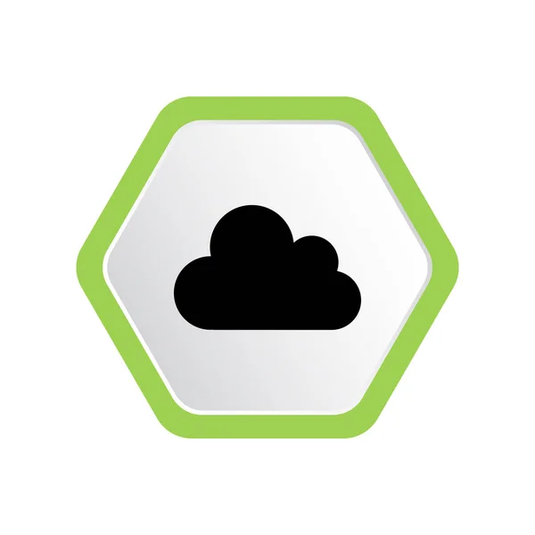 Minimale Graphic Web Icon Vector Illustratie Van Cloud — Stockvector