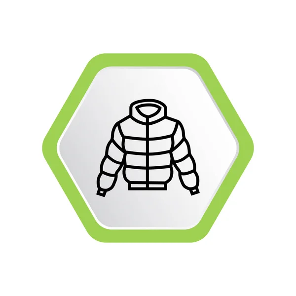 冬季保暖夹克的简单 最小的图形向量插图 — 图库矢量图片