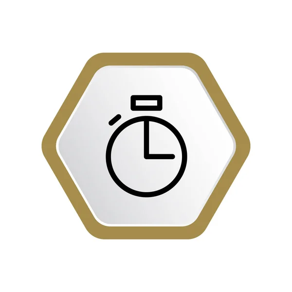 Minimal Ikon Web Grafis Ilustrasi Vektor Dari Jam Waktu Kronometer - Stok Vektor