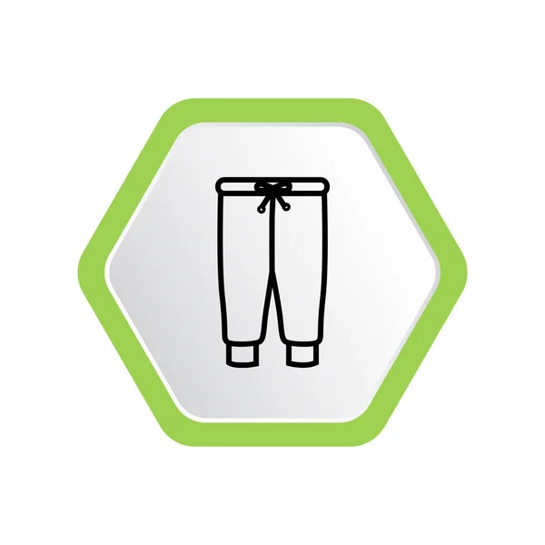 Basit Minimal Grafik Vektör Illustration Sportif Aktif Giyim Pantolon — Stok Vektör