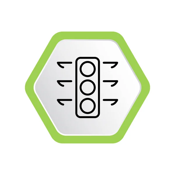 Minimal Graphic Web Icon Vector Illustration Traffic Light — Stock Vector