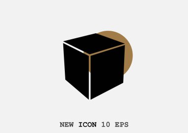 siyah kare kutu minimal vektör illüstrasyon 