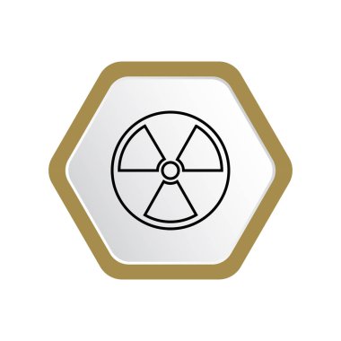 radyoaktif işareti minimalist vektör Illustration