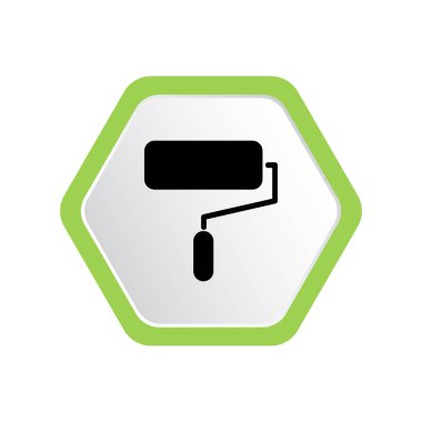 minimal grafik Web simgesi, boya silindiri vektör Illustration