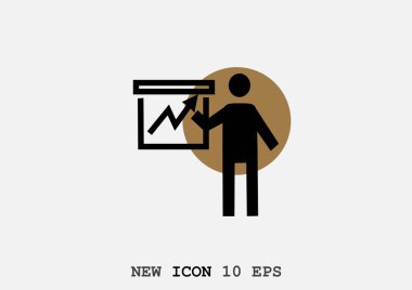 büyüyen ok ile kurulu iş işadamı simge minimal grafik vektör illüstrasyon 