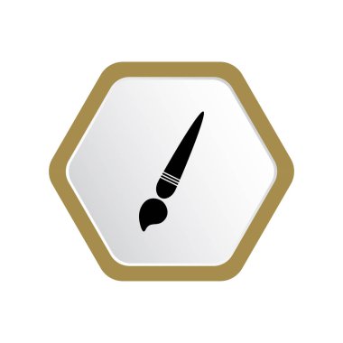 minimal grafik Web simgesi, Paintbrush vektör Illustration 