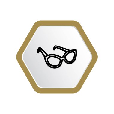 gözlük gözlük basit, minimal grafik vektör illüstrasyon 