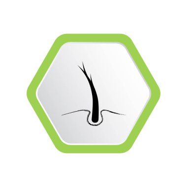 minimal grafik Web simgesi, cilt büyüyen saç vektör Illustration 
