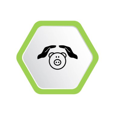 vektör Illustration insan elleri domuzcuk bakım alarak