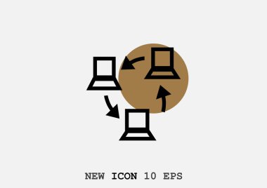 dizüstü ve oklar vektör Illustration 