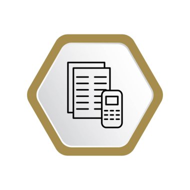 Kağıt belgeleri ve cep telefonu vektör Illustration 