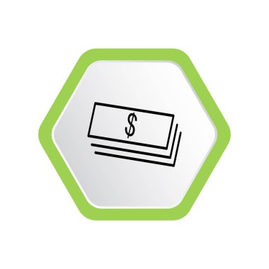 minimal grafik Web simgeleri, para vektör Illustration 